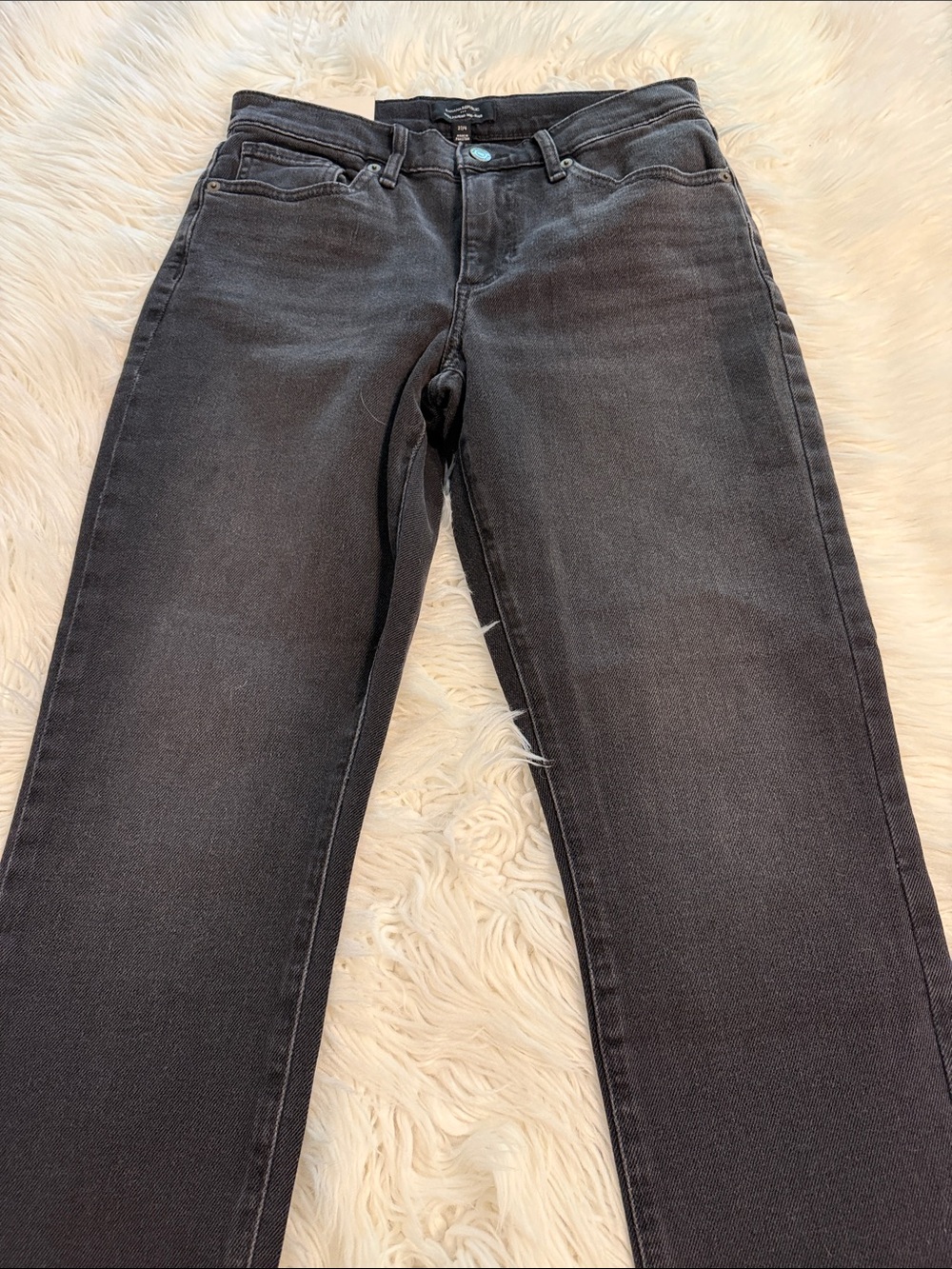 Banana Republic Girlfriend Jeans Black High-Rise Slim Straight Jeans size 27/4 - Picture 7 of 8